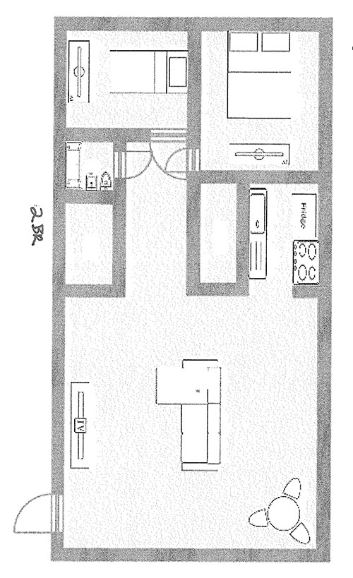Lakewood Cliffs 2 Bedroom Floor Plan